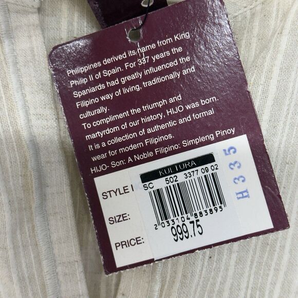 Hijo Casual Top Short Sleeves Made In Philippines Pocket Front Men M NWT - Picture 6 of 10